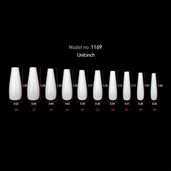 24 Pcs Long Ballerina Marble White And Gray Press On Reusable Nails - Picture 8 of 9